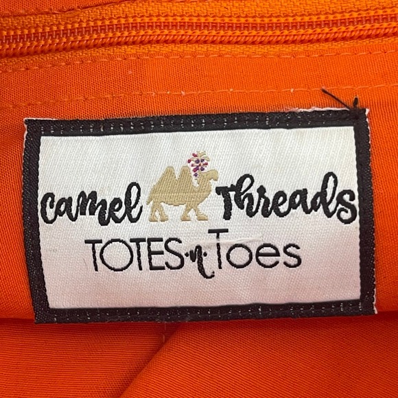 Camel Threads Totes n Toes Beaded Tote Bag Large Vibrant Pink Boho Beach Tassels main image 5